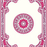 Classic Spanish Revival Medallion with Ornate Floral and Scroll (Pink)