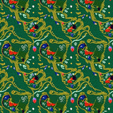 Festive Whimsical Cat with Twinkling Holiday Lights(Green)