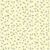 Tranquil Daisy Motif Duo Beige Cushioned Comfort(Ivory)