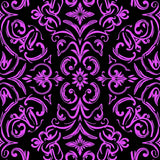 Damask Scroll Work with Ornate Victorian Flourishes (Black)