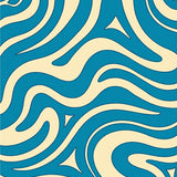 Abstract Wave Flow Design with Swirling Motion(Blue)