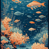 Undersea Exploration Fish & Coral Reefs for Playtime(Blue)