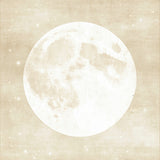 Nightfall Taupe Half Moon with White Celestial Art(Beige)
