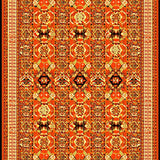 Autumn Harvest Geometric Area with Warm Orange and Earthy Tones(Red)