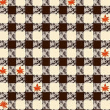 Seasonal Maple Leaf Plaid Harvest Festival Door Welcome Design(Brown)