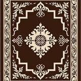 Heritage Damask Scroll Featuring Flourish(Brown)