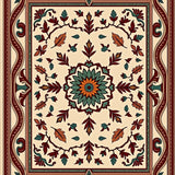 Autumn Providence Medallion Botanical Decorative Tapestry(Beige)