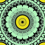 Sage Textile with Sunburst Petal Arrangements (Green) - ODIKA