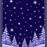 Festive Winter Wonderland featuring Enchanted Forest Scene(Blue)