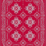 Festive Mosaic with Interlocking Holiday Flourishes(Red)