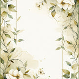 Beige Serenity Floral Symphony Easy Clean(Beige)