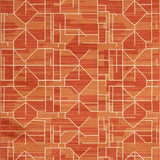 Chic Half Circle with Geometric Interlocking Designs(Orange)