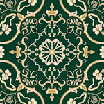 Elegant Botanical Vibrant Medallion (Green) - ODIKA