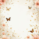 Beige Floral Bloom Elegant Motif Floor(Beige)