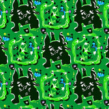 Glowing Feline with Twinkling Holiday(Green)