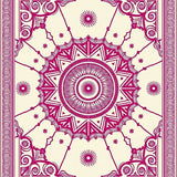 Boho Chic Medallion Interlocking Decorative Tapestry(Ivory)