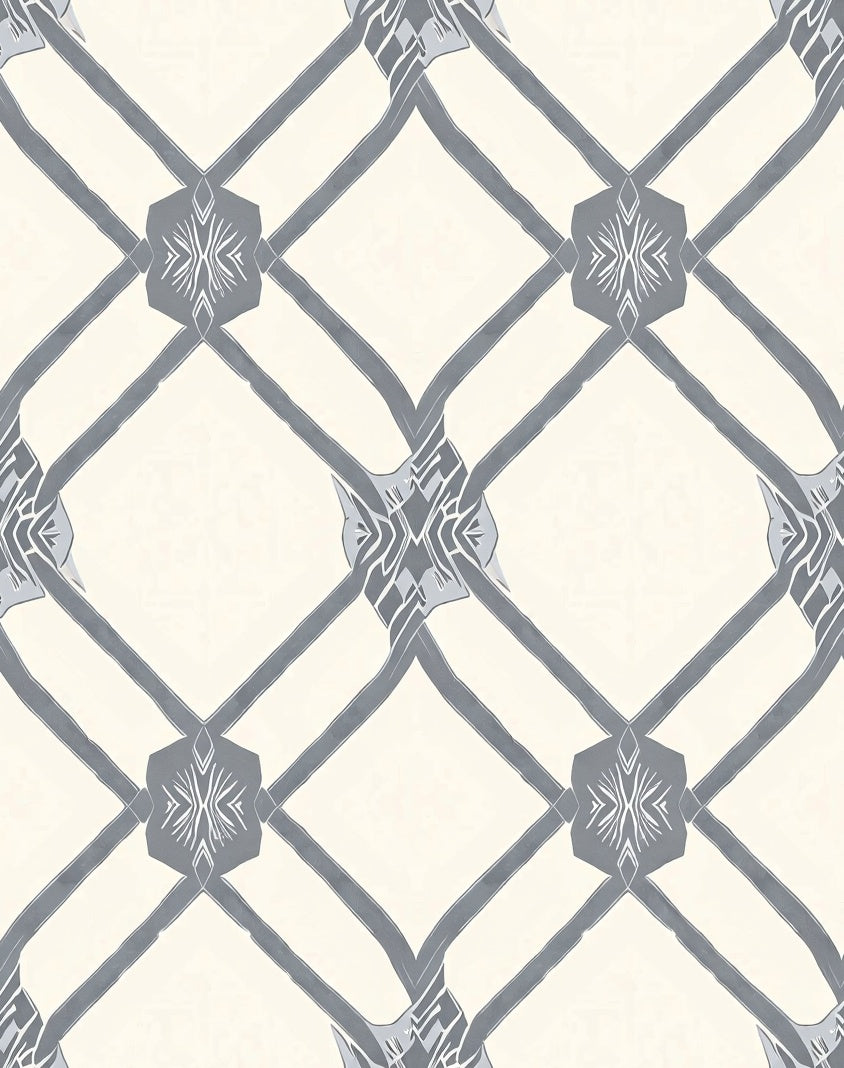 Nordic Lattice Dream Interlocking Minimalist Design (White) - ODIKA