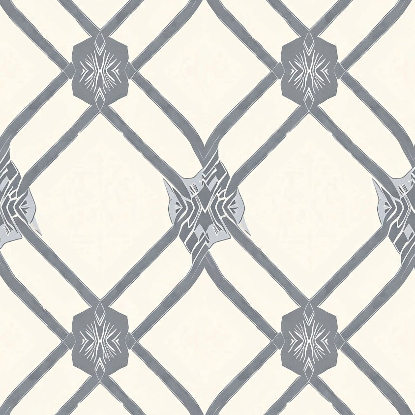 Nordic Lattice Dream Interlocking Minimalist Design (White) - ODIKA