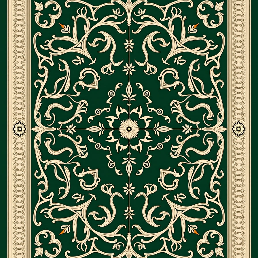 Classical with Ornamental Vine Scrollwork (Green) - ODIKA