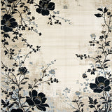 Artistic Boho Beige and Black Bloom(Beige)