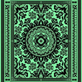 Vintage Inspired Emerald Medallion with Distressed Boho Accents(Green)