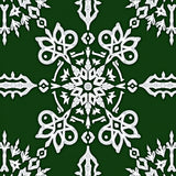 Sparkling Winter Snowflake Medallion Floor with Crystalline(Green)