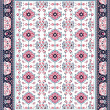 Boho Geometric Blush and Sky(White)