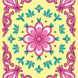 Blossoming Spring Garden Floral Medallion(Yellow)