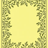 Enchanted Garden Motif Heirloom Verdant Foliage Labyrinth(Yellow)