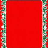Festive Peppermint Stripe with Mistletoe Clustered Border Design(Red)