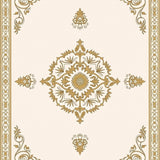 Elegant Floral Medallion Tapestry Artisan Collection(Ivory)
