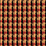 Autumnal Tartan with Interlocking Bold Lines(Black)