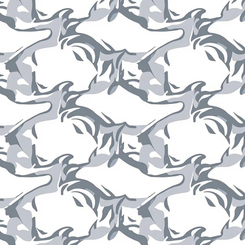 Archway Maze with Sculpted Abstract Waves and Minimalist Curves (Gray) - ODIKA