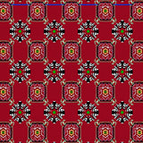 Interlocking Mosaic with Festive Starburst Accents(Red)