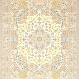 Artisanal Beige Geometric Medallion Floor Covering(Beige)