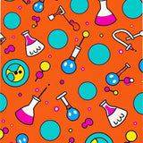 Chemistry Lab Equipment Humor Poster Style Floor Decoration with Beakers(Orange)