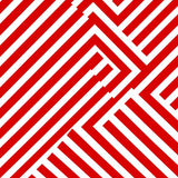 Traditional Cane Stripe with Festive Swirl Accents(Red)