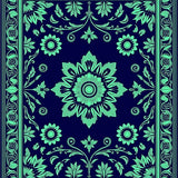 Garden Medallion Ornate Floral Damask (Blue)