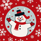 Frosty Wonderland Magical Snow Globe Decorative Accent(Red)