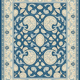 Braided Cottage Classic Swirl Design Blue Beige Rustic Accent(Beige)