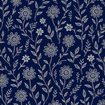Midnight Bloom Floral Botanical Garden Print (Blue) - ODIKA