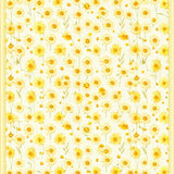 Playful Yellow Flower Motif(Beige)