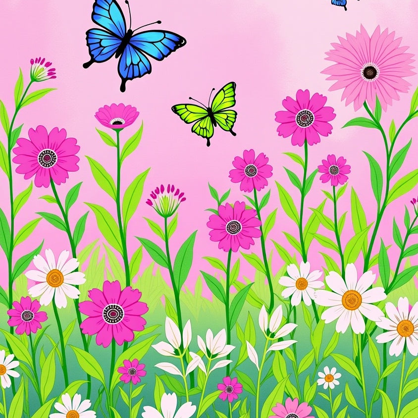 Garden Elegant Floral Meadow Luxurious (Pink) - ODIKA