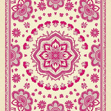 Symmetrical Floral Accents with Ornamental Detailing (Ivory) - ODIKA