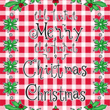 Festive Pinecone Plaid Design with Scripted Holiday Wishes Motif(Red)