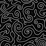 Elegant Spiral Swirl Plush Texture Accent with Curves(Black)