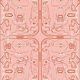 Nordic Inspired Interlocking Maze with Subtle Influences(Pink)