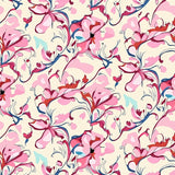 Elegant Floral Vine Courtyard Collection With CloudPile Comfort(Pink)