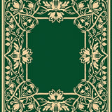 Crimson Foliage with Vintage Filigree Details(Green)