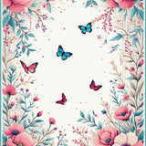 Floral Butterfly for Entryway(White)